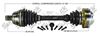 Picture of Audi TT Left Front CV Shafts 2000-2006 8N0407271N 